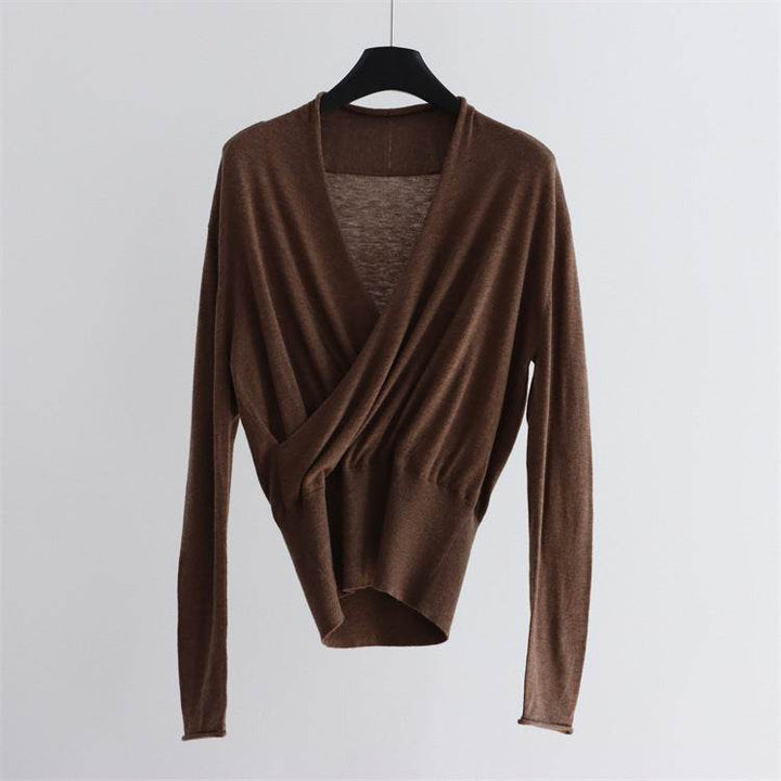 סריג שחור בגזרת מעטפת אלגנטית - Nessiha