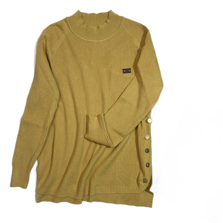 סוודר צהוב חרדל מודרני